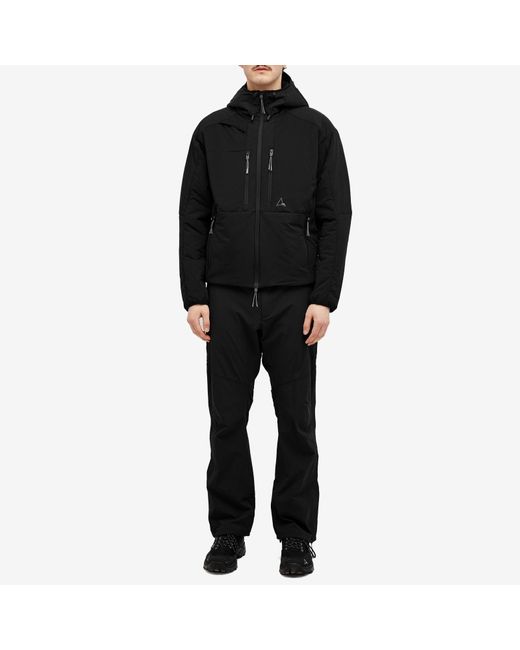 Roa Black Micro Ripstop Synthetic Stretch Down Jacket for men
