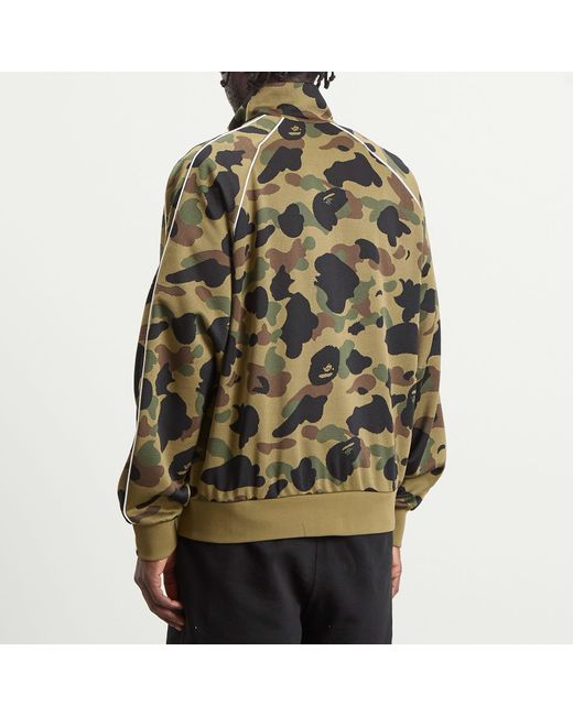 A Bathing Ape Green 1St Camo Logo Track Jacket for men