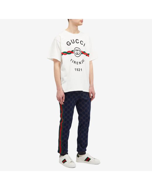 Gucci Blue Gg Jersey Track Pants for men