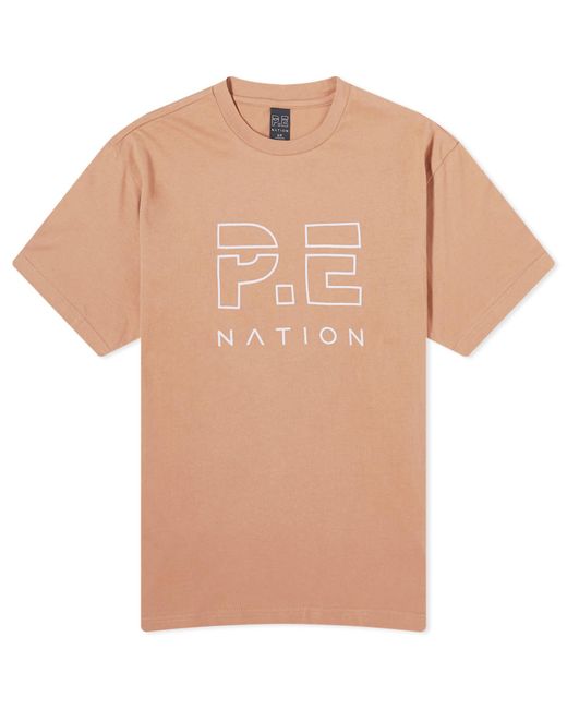 P.E Nation Natural Heads Up Logo T-Shirt