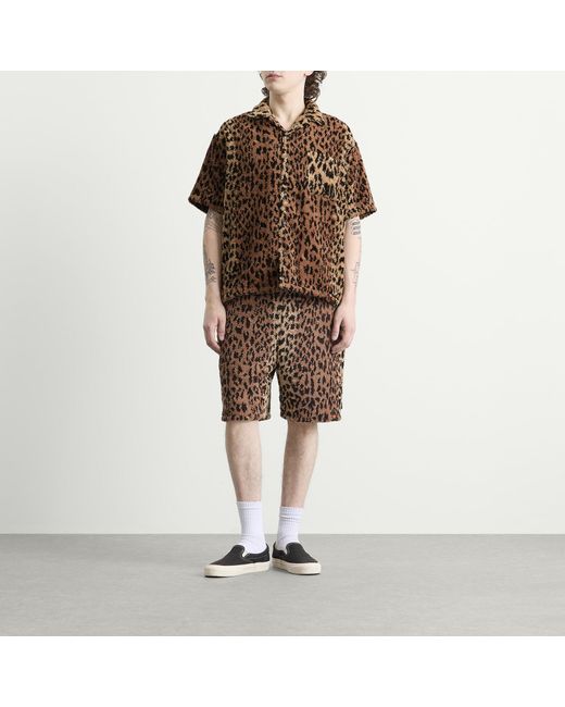 Neighborhood Brown X Hippopotamus Terry Cloth Shirt for men