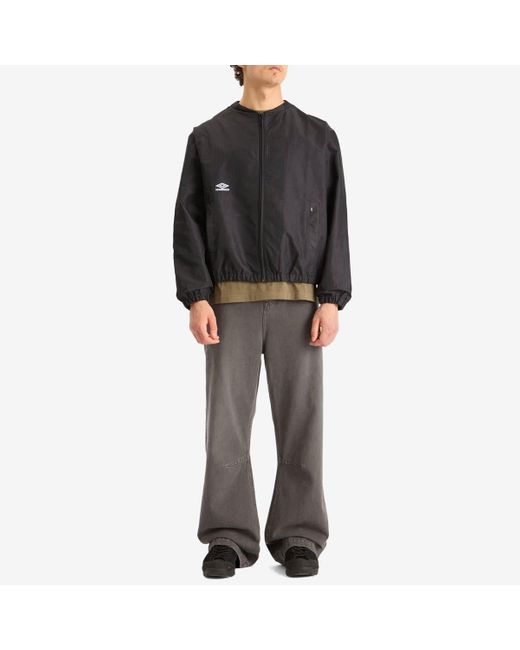 Umbro by Slam Jam Black Micro Check Bomber Jacket for men