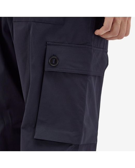 Paul Smith Blue Elastic Waist Cargo Pants for men
