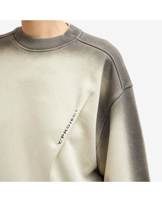 Y. Project Gray Pinched Logo Sweatshirt