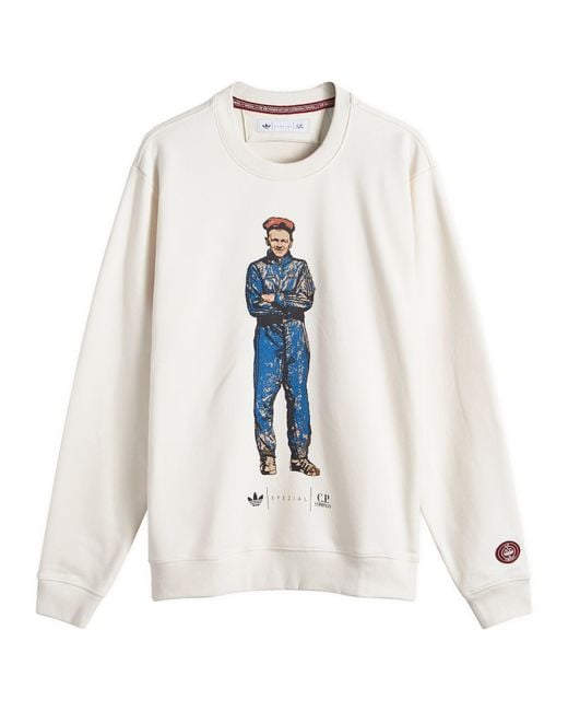 Adidas White X C.P. Company Spzl Crew Sweat for men