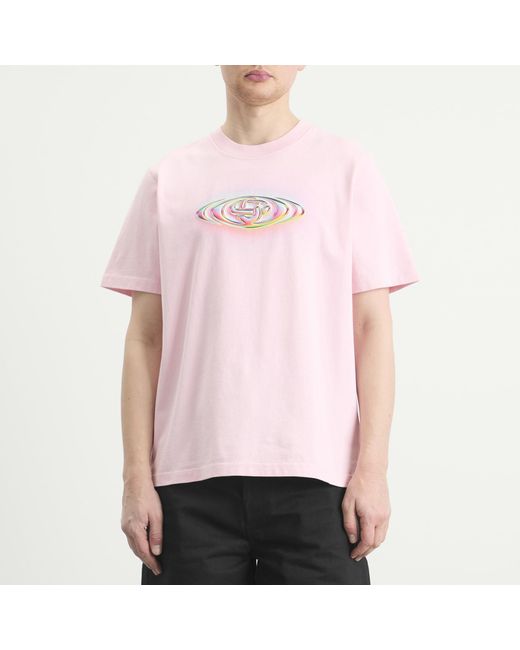 Casablanca Pink Glass Logo Classic T-Shirt for men