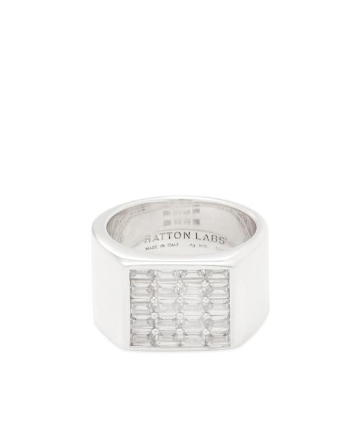 Hatton Labs White Craquelure Ring for men