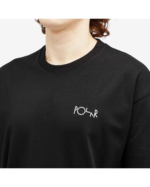POLAR SKATE Black Stroke Logo T-Shirt for men