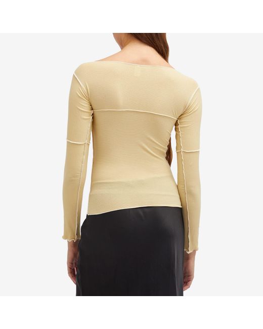 Baserange Natural Cinder Long Sleeve Top
