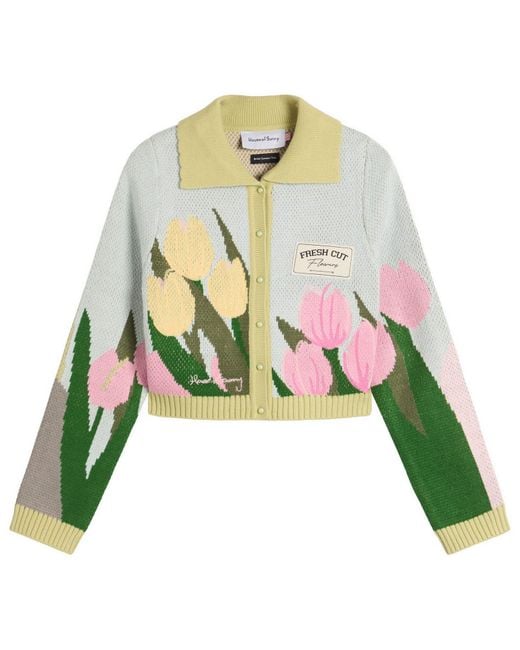 House Of Sunny Green Primrose Tripper Cardigan