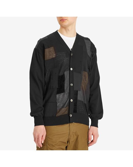 Junya Watanabe Black Multi Patch Cardigan for men
