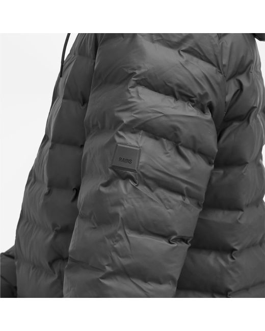 Rains Black Lohja Puffer Jacket for men