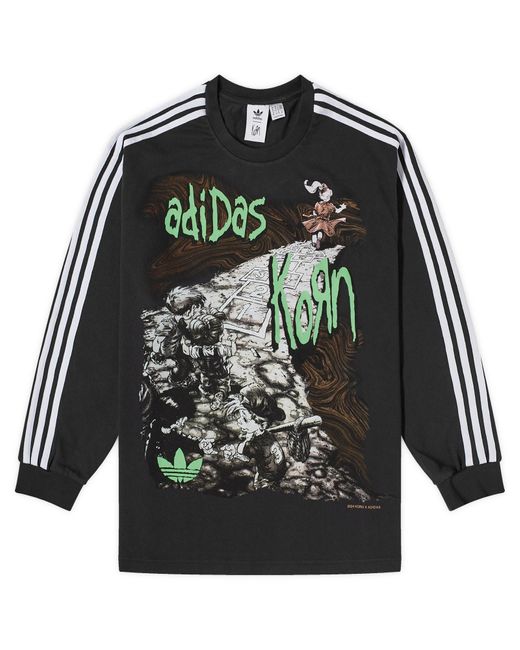 adidas tonal striped long sleeve tee