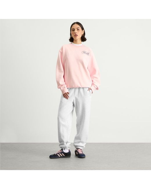 Sporty & Rich Pink Health Script Crew Sweatshirt