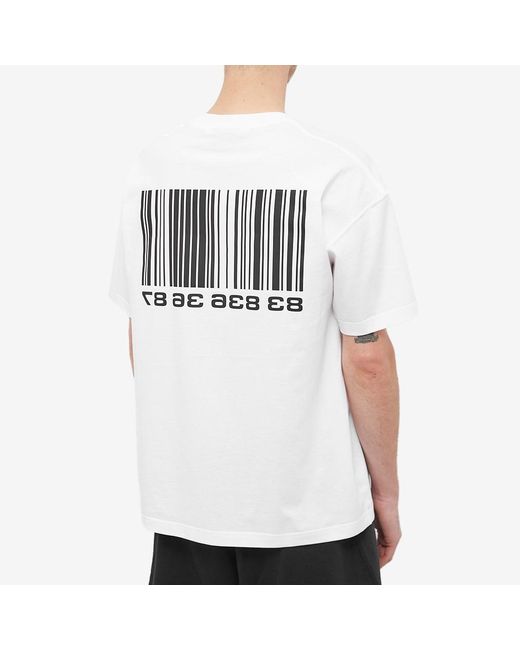 VTMNTS Big Barcode T-shirt in White for Men | Lyst