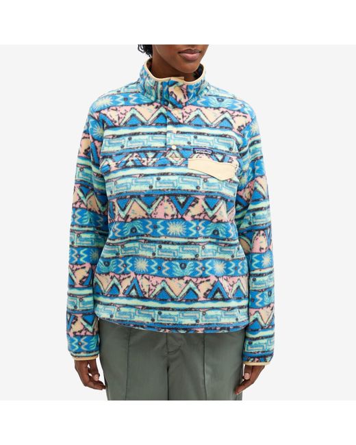 Patagonia Blue Lightweight Synch Snap T Pullover