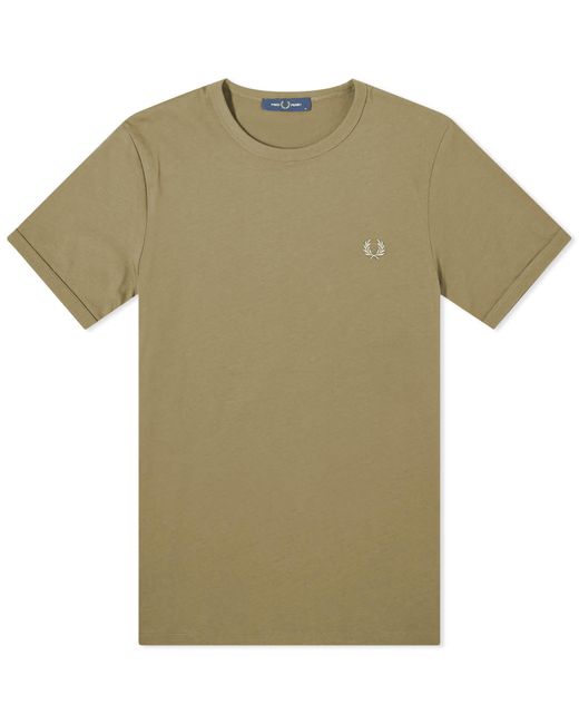Fred Perry Green Ringer T-Shirt for men