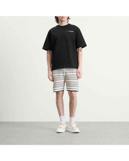 Casablanca White Tuck Stitch Shorts for men