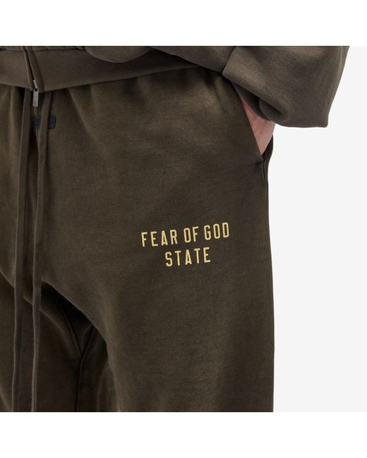 Fear Of God Gray State Heavy Fleece Essential Sweat Pa for men