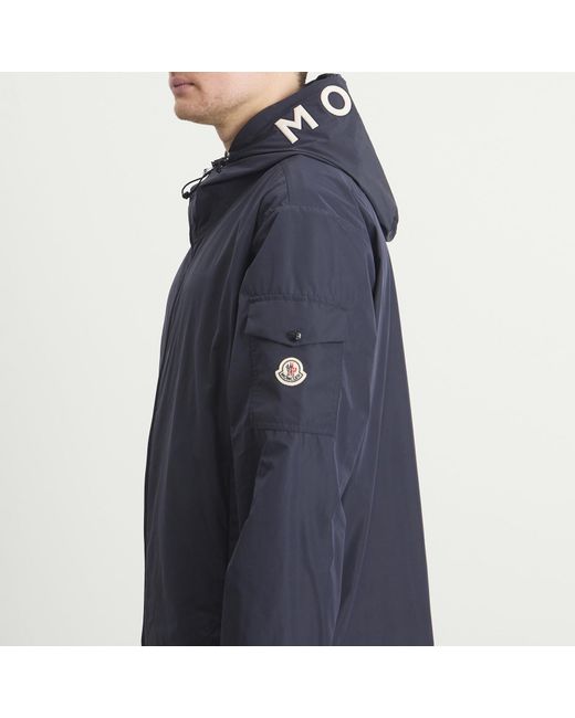 Moncler Blue Sassiere Light Weight Logo Hooded Jacket for men
