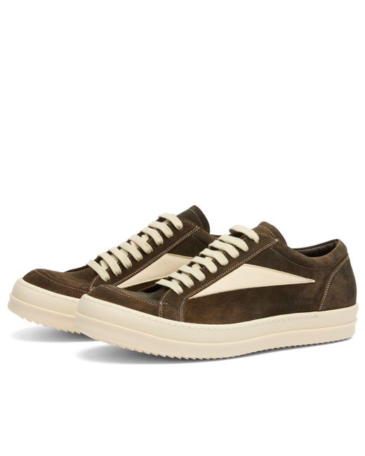 Rick Owens Brown Suede Vintage Sneaks for men