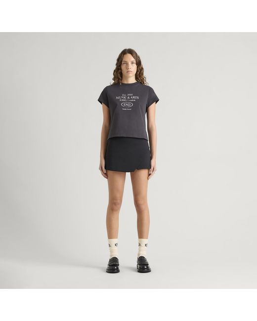END. Black Compact Skort