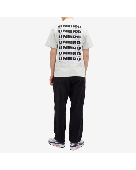 Butter Goods White X Umbro Lines T-Shirt for men