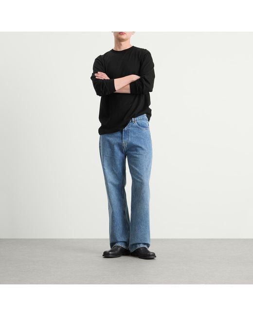AURALEE Luster Plaiting L/S Tee in Black for Men | Lyst