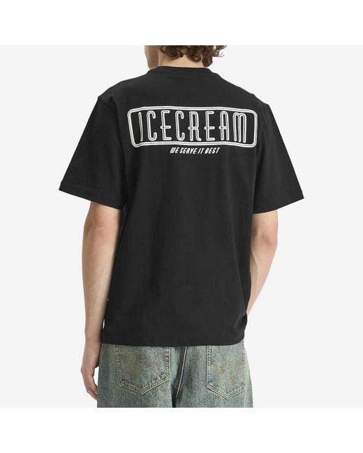 ICECREAM Black Diner Coffee T-Shirt for men