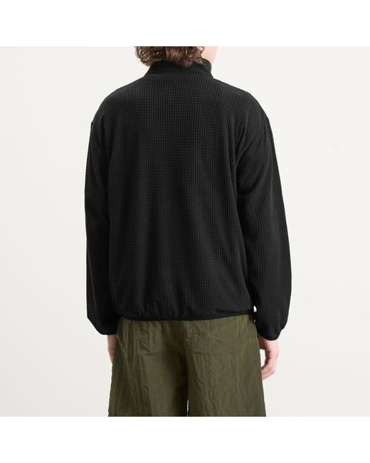 Mellow Clo Black Summit Half Zip Fleece for men