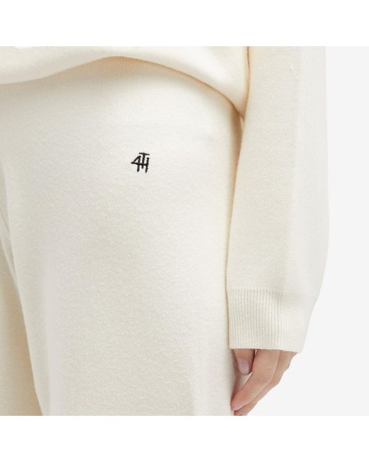 4th & Reckless White Cleo Knitted Sweatpants