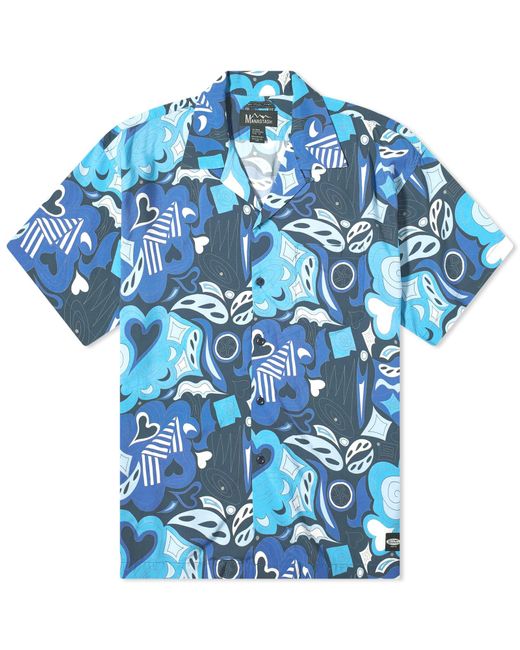 Manastash Blue Manaloha Vacation Shirt for men