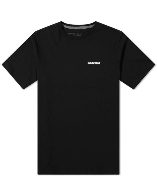Patagonia Black P-6 Logo Responsibili-Tee for men
