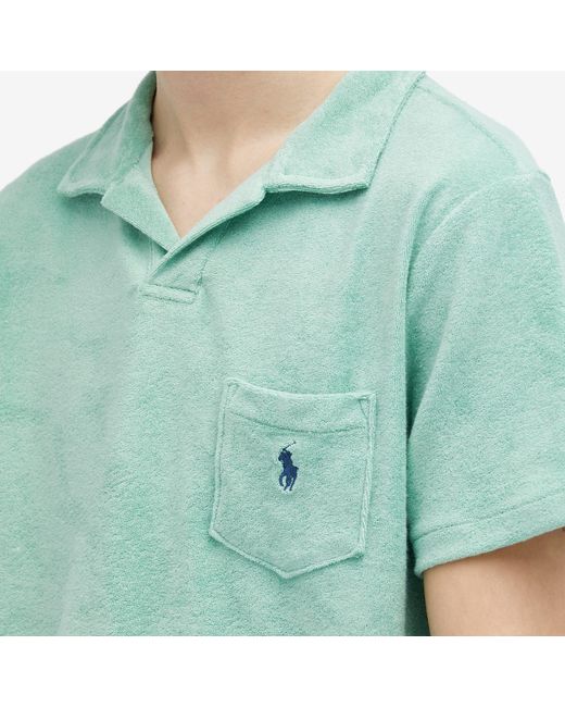 Polo Ralph Lauren Blue Cotton Terry Polo Shirt for men