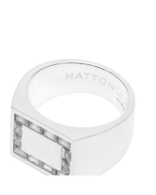 Hatton Labs White Baguettes Signet Ring for men