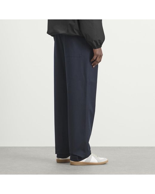 Dries Van Noten Blue Cotton Wool Trouser for men