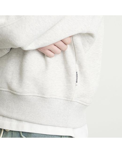 About Blank White Insignia Crew Sweatshirt for men