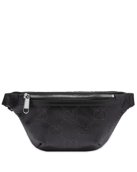 Gucci Black GG Embossed Belt Bag for men