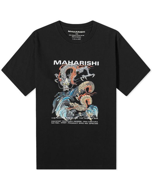 Maharishi Black Double Dragon T-Shirt for men