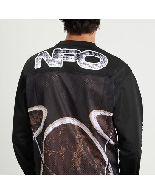 No Problemo Gray Alien Long Sleeve Moto Jersey for men