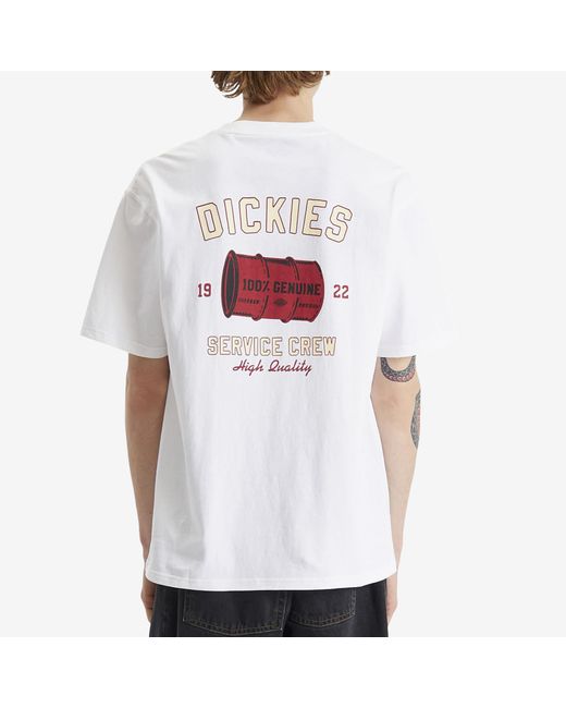 Dickies White Service Crew T-Shirt for men