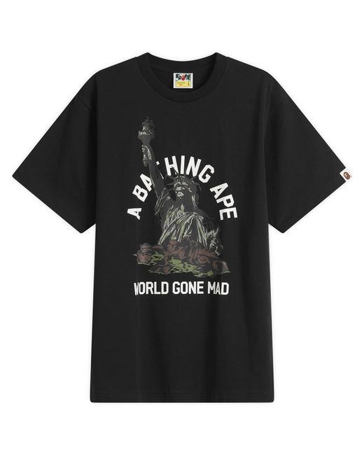 A Bathing Ape Black Statue Of Liberty T-Shirt for men