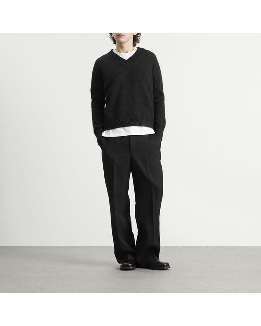 Second/Layer Black Second Layer Vexed V-Neck for men
