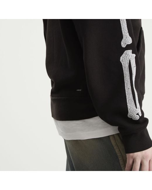 Amiri Black Bones Oversized Hoodie for men
