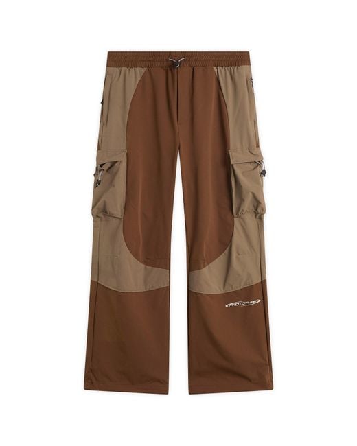KA_YO_Prototype Brown Parachute Cargo Mix Trousers for men