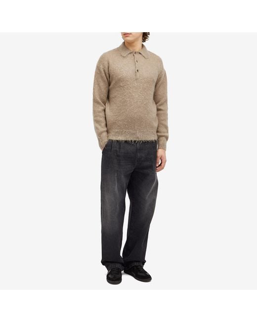 Auralee Natural Kid Mohair Polo for men