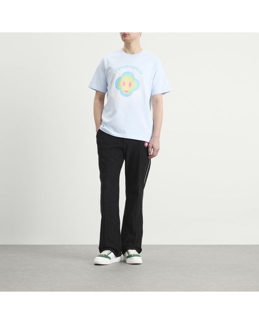 Casablanca Blue Airbrush Smiley Classic T-Shirt for men
