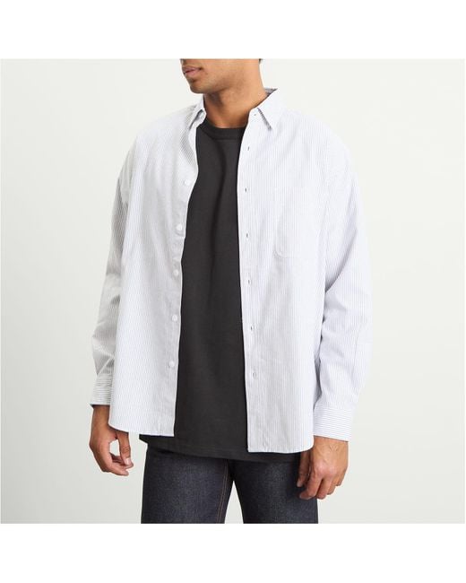 FRIZMWORKS White Og Stripe Oversized Shirt for men