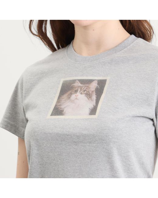 Fruity Booty Cat T-Shirt in Gray | Lyst