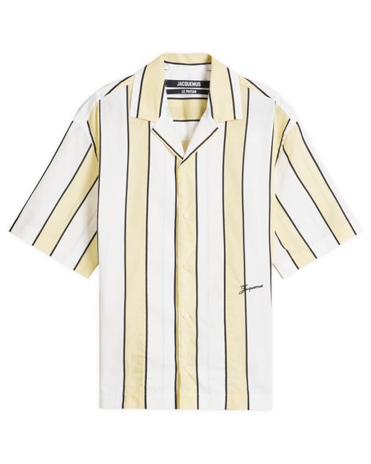 Jacquemus Multicolor Stripe Cotton Short Sleeve Shirt for men